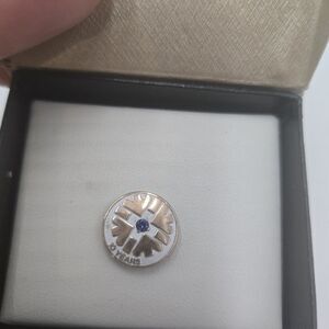 Vintage cTo 1/10 10K Gold Sapphire Long Beach Memorial TIE TACK LAPEL PIN
